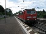 111 010 als RB48 im Bahnhof von Brühl